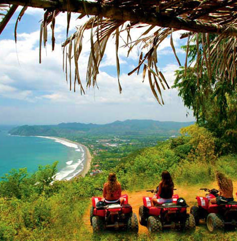 Girls relaxing and enjoying their view of the beach