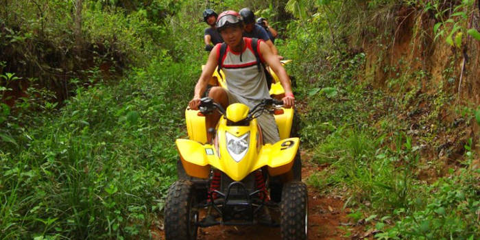 Group on ATV tour