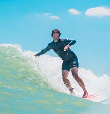 Man surfing in the ocean